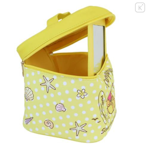 Japan Sanrio Vanity Pouch with Mirror - Pompompurin : Heart Eyes Summer Tan Sunburned Swimsuit Gal - 4