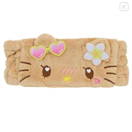 Japan Sanrio Spa Headband with Ears - Hello Kitty : Heart Eyes Summer Tan Sunburned Swimsuit Gal - 1
