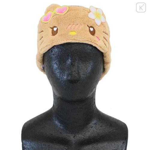 Japan Sanrio Spa Headband with Ears - Hello Kitty : Heart Eyes Summer Tan Sunburned Swimsuit Gal - 4