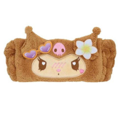 Japan Sanrio Spa Headband with Ears - Kuromi : Heart Eyes Summer Tan Sunburned Swimsuit Gal