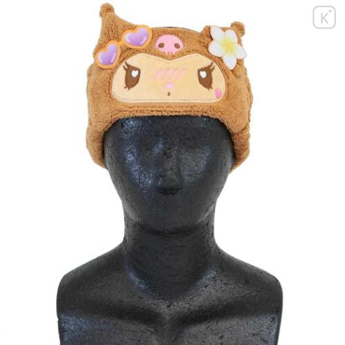 Japan Sanrio Spa Headband with Ears - Kuromi : Heart Eyes Summer Tan Sunburned Swimsuit Gal - 4