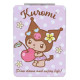 Japan Sanrio 2-Sided Compact Mirror - Kuromi : Heart Eyes Summer Tan Sunburned Swimsuit Gal