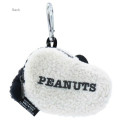 Japan Peanuts Face-shaped Pouch with Carabiner - Snoopy : Joe Cool - 2