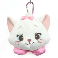 Japan Disney Face-shaped Pouch with Carabiner - Marie