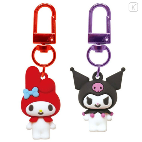 Japan Sanrio Figure Charm Keychain Set - Kuromi & My Melody - 1
