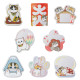 Japan Mofusand Trading Acrylic Mirror Sticker Box Set - Happy Cat Good Fortune