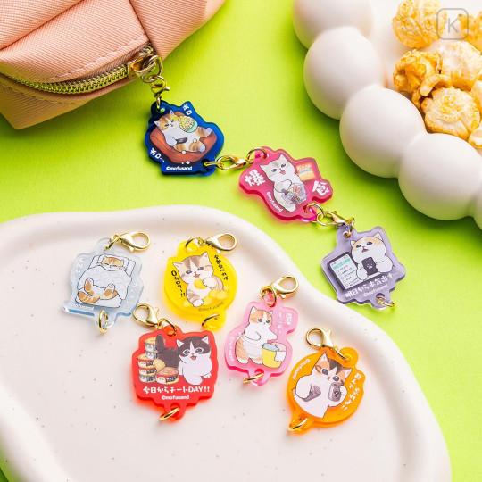 Japan Mofusand Mini Acrylic Charm Box Set - Self-indulgent Cat - 2