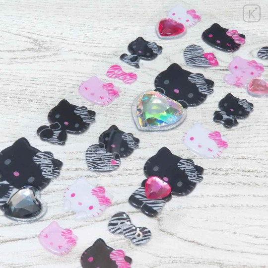 Japan Sanrio Glitter Rhinestone Sticker - Hello Kitty : Zebra - 2