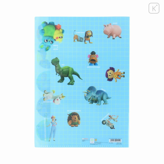 Japan Disney 5 Pockets A4 Clear File - Toy Story 5 Characters Blue - 2