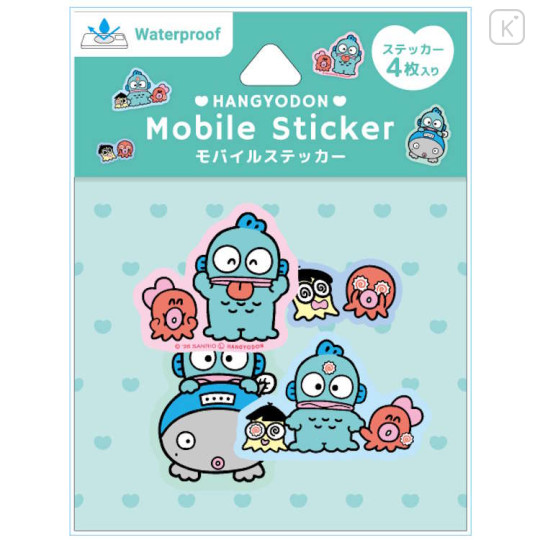 Japan Sanrio Mobile Sticker Pack - Hangyodon : Family - 1