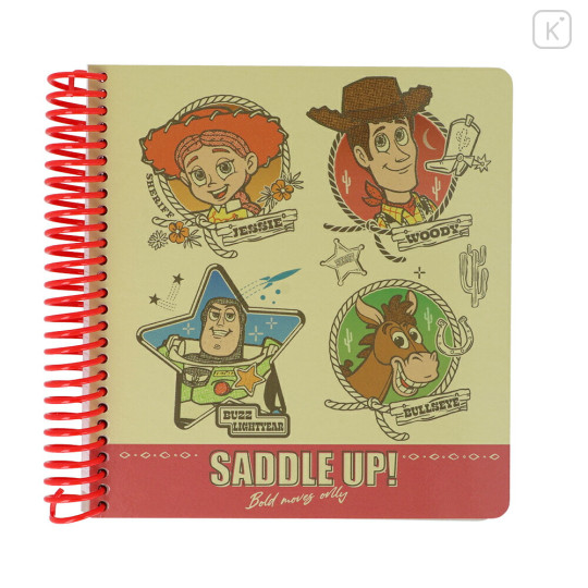 Japan Disney Square Ring Notebook - Toy Story 5 Retro Style - 1