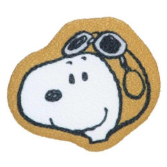 Japan Peanuts Plush Magnet - Snoopy : Face Pilot Ace