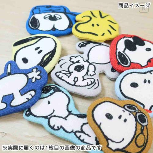 Japan Peanuts Plush Magnet - Snoopy : Face Light Blue - 3