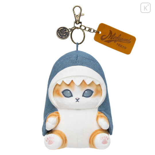 Japan Mofusand Mascot Holder - Sakura Denim Shark Cat Blue Wash - 1