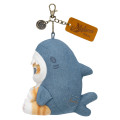 Japan Mofusand Mascot Holder - Sakura Denim Shark Cat Blue Wash - 7