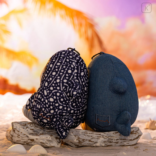 Japan Mofusand Mascot Holder - Board Shark! Denim Shark Cat Indigo - 4