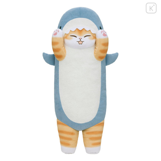 Japan Mofusand Cushion Plush Toy - Board Shark! Long Shark Cat - 3