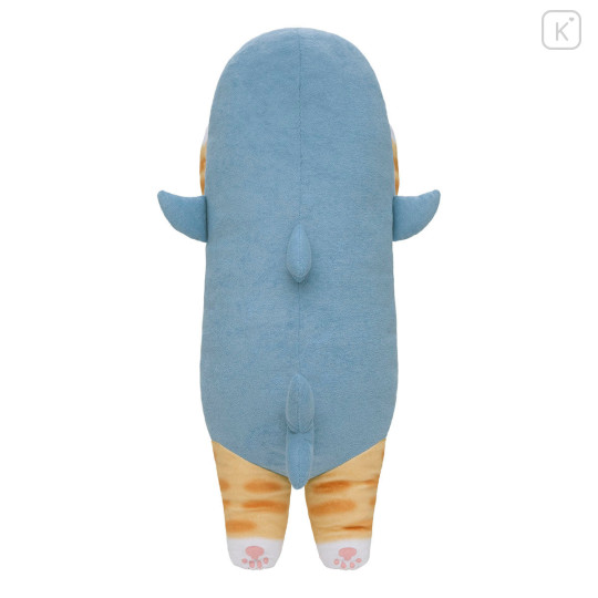 Japan Mofusand Cushion Plush Toy - Board Shark! Long Shark Cat - 5