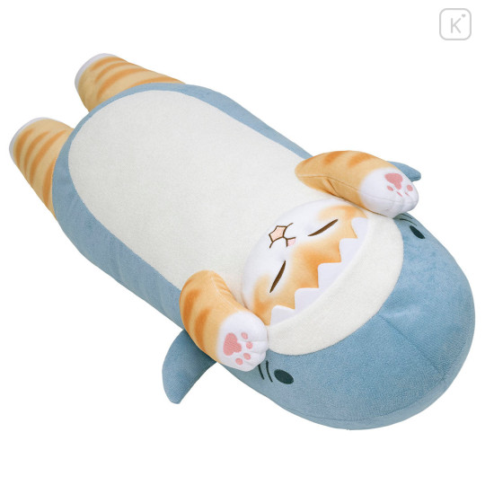 Japan Mofusand Cushion Plush Toy - Board Shark! Long Shark Cat - 6