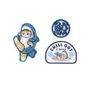 Japan Mofusand Sagara Embroidery Patch Badge Set - Board Shark! Shark - 3