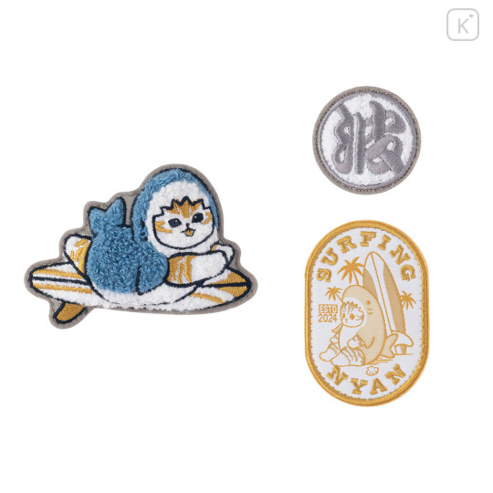Japan Mofusand Sagara Embroidery Patch Badge Set - Board Shark! Wave - 1