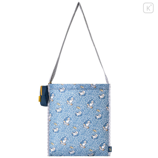 Japan Mofusand Eco Bag in Mini Backpack Pouch - Board Shark! Navy - 6