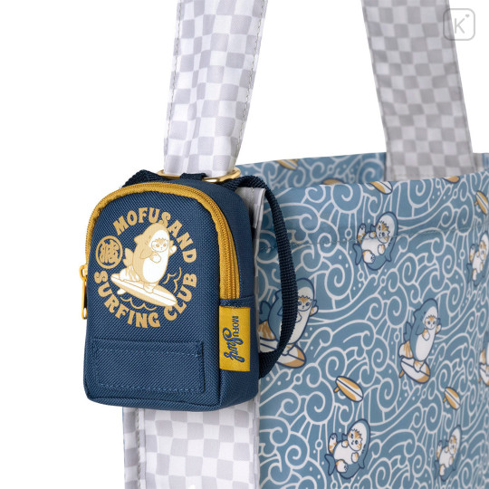Japan Mofusand Eco Bag in Mini Backpack Pouch - Board Shark! Navy - 8