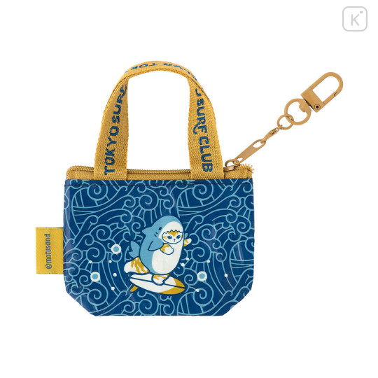 Japan Mofusand Mini Bag Keychain - Board Shark! Waves and 3 Shark Cats - 5