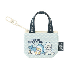 Japan Mofusand Mini Bag Keychain - Board Shark! Shark Cat and Whale Shark Cat