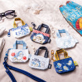 Japan Mofusand Mini Bag Keychain - Board Shark! Cat & Waves - 2