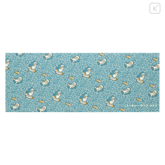 Japan Mofusand Tenugui Towel - Board Shark! Waves and Shark Cat - 1