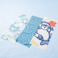 Japan Mofusand Tenugui Towel - Board Shark! Waves and Shark Cat - 2