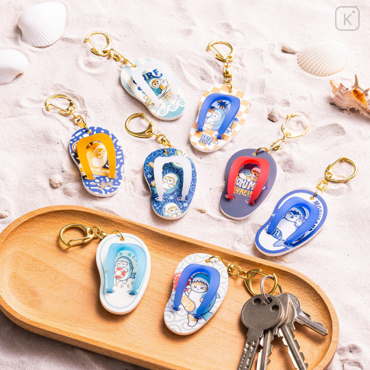 Japan Mofusand Trading Keychain Box Set - Board Shark! Beach Sandal - 2