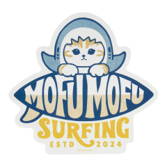 Japan Mofusand Large-size Sticker - Board Shark! Mofu Mofu Surfing