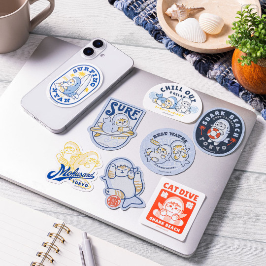 Japan Mofusand Smartphone Sticker - Board Shark! Surfing Club Tokyo - 2