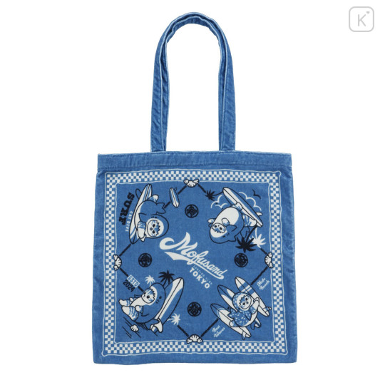 Japan Mofusand Towel Tote Bag - Board Shark! Shark Blue - 3