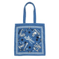 Japan Mofusand Towel Tote Bag - Board Shark! Shark Blue - 3