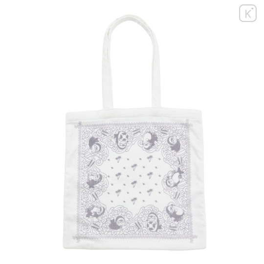 Japan Mofusand Towel Tote Bag - Board Shark! Wave White - 1