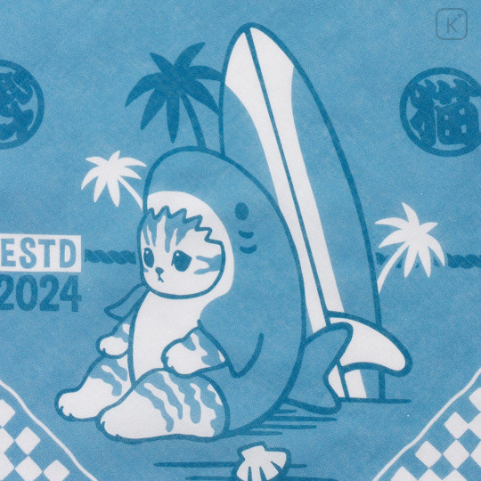 Japan Mofusand Bandana - Board Shark! Shark Blue - 4