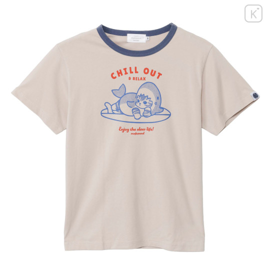 Japan Mofusand T-shirt (L) - Board Shark! Chill Out Mocha - 1