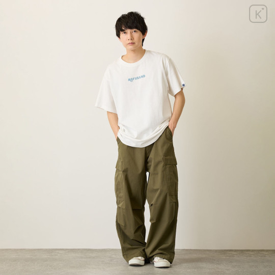 Japan Mofusand T-shirt (L) - Board Shark! Riding Waves White - 5