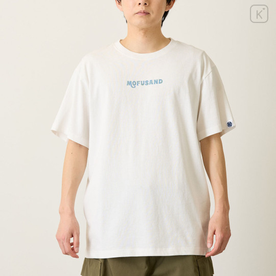 Japan Mofusand T-shirt (L) - Board Shark! Riding Waves White - 6