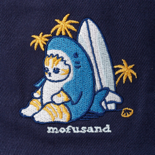 Japan Mofusand Bucket Hat - Board Shark! Surfing Nyan Navy - 7