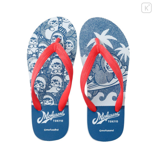 Japan Mofusand Beach Sandals 24-24.5cm - Board Shark! Surfing Club Blue - 4