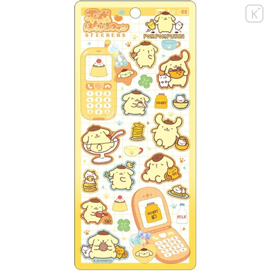 Japan Sanrio Heisei Happy Phone Sticker - Pompompurin - 1