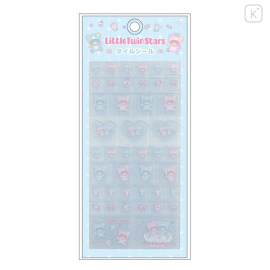 Japan Sanrio Tile Sticker - Little Twin Stars : Puff Puff - 1