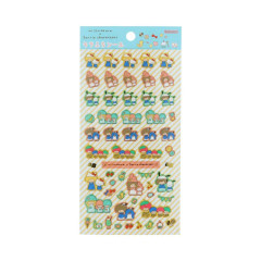 Japan Mizutama × Sanrio Glitter Edge Sticker - Light Blue
