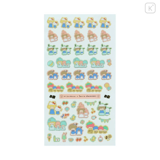 Japan Mizutama × Sanrio Glitter Edge Sticker - Light Blue - 2