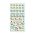 Japan Mizutama × Sanrio Glitter Edge Sticker - Light Blue - 2