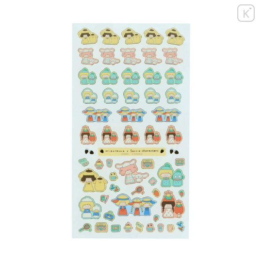 Japan Mizutama × Sanrio Glitter Edge Sticker - Yellow - 2